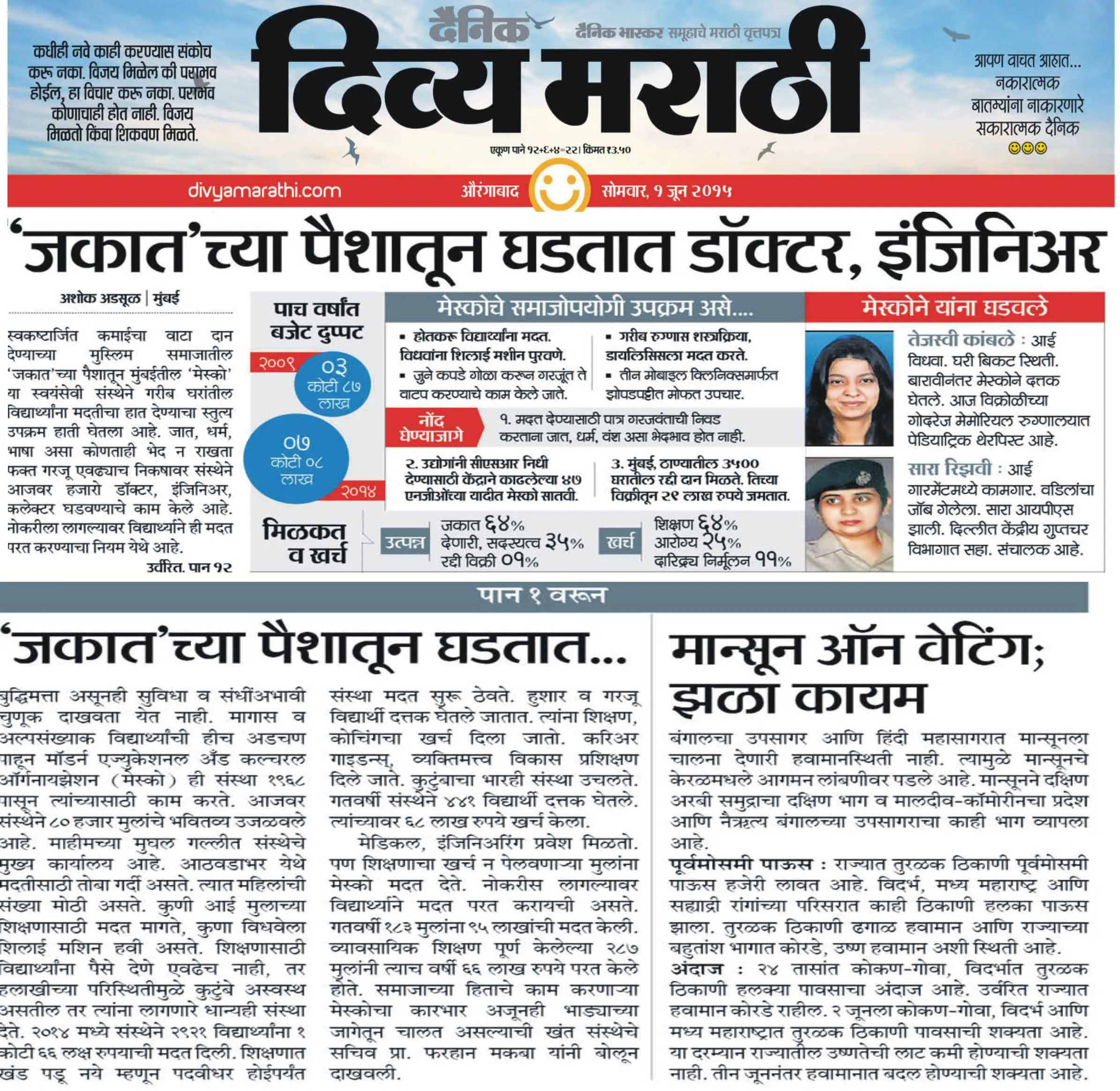 जकातच्या पैश्यातून घडतात डॉक्टर, इंजिनिअर